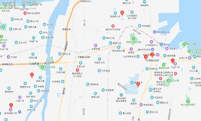 煙臺(tái)德韓口腔地圖