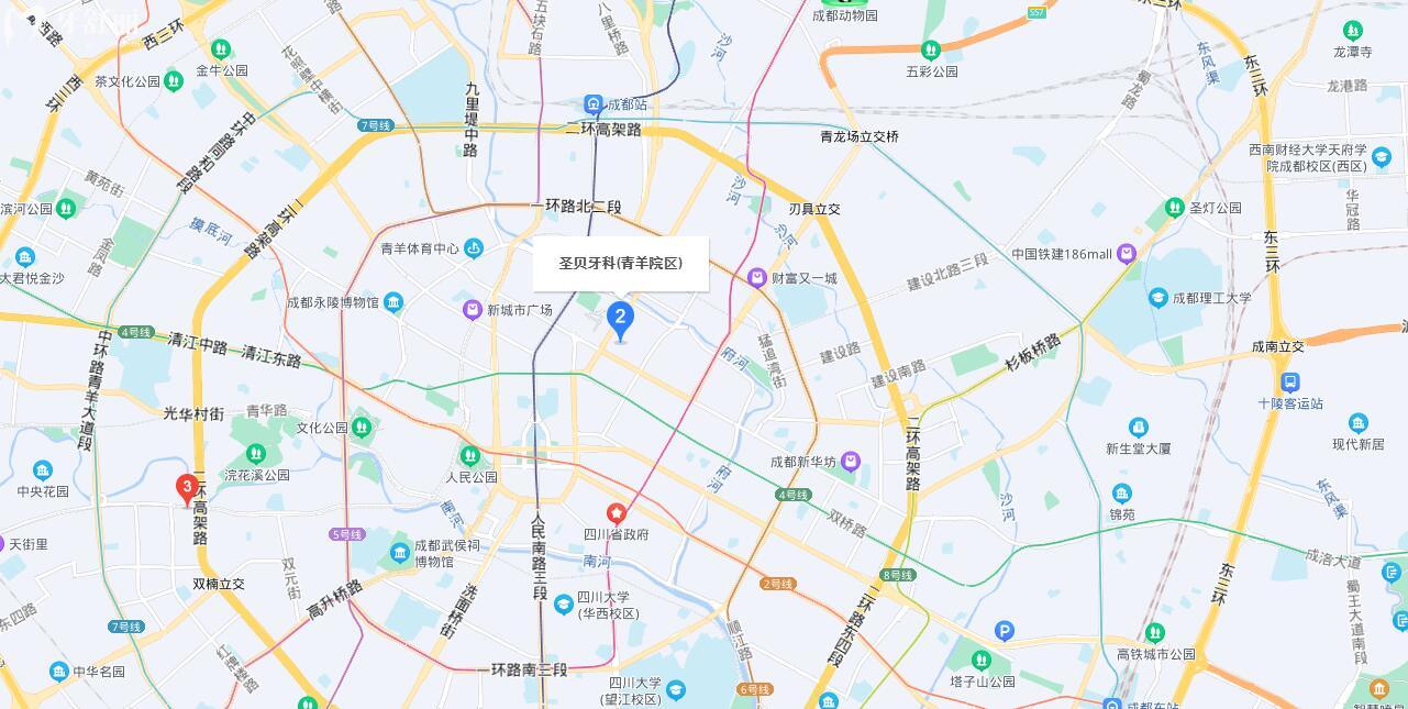 成都圣貝口腔地址