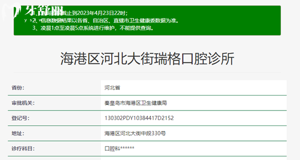 瑞格口腔資質(zhì)