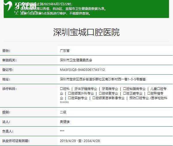 深圳寶城口腔正規(guī)資質