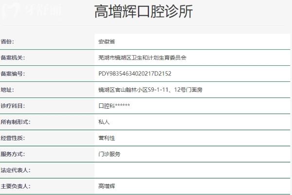 蕪湖高增輝口腔診所
