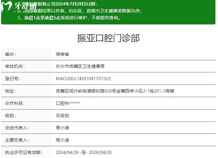 長(zhǎng)沙振亞口腔資質(zhì)