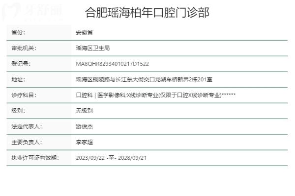 合肥瑤海柏年口腔門診部