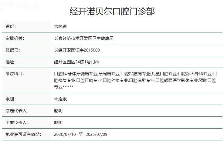 長(zhǎng)春諾貝爾口腔連鎖怎么樣