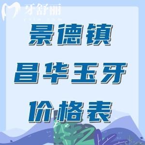 【景德鎮(zhèn)昌華玉牙口腔收費價格表】種植牙1175元起、矯正6595元起、補牙40元起